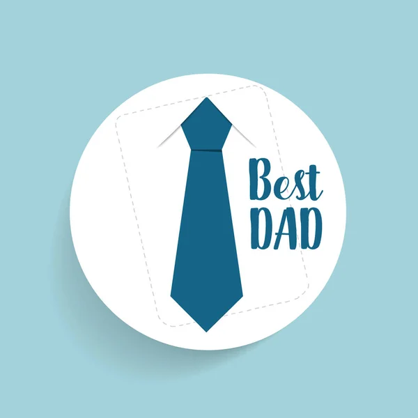 Glückliche Vatertagskarten mit großer Krawatte. Vektorillustration — Stockvektor