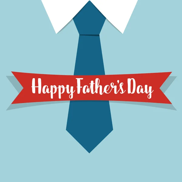 Ευτυχισμένος Πατέρες ημέρα κάρτα σχεδιάσει με μεγάλη γραβάτα. Vector εικονογράφηση — Διανυσματικό Αρχείο