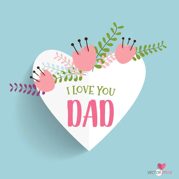 Happy fathers day card design. Vector Illustration — Stock Vector