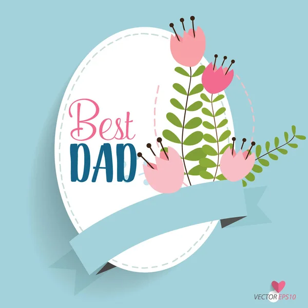 Glückliche Vatertagskarten entwerfen. Vektorillustration — Stockvektor