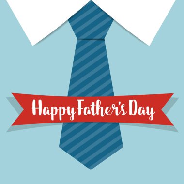 Mutlu Babalar günü kartı büyük kravatlı tasarlıyorum. Vektör çizim