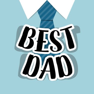 Mutlu Babalar günü kartı büyük kravatlı tasarlıyorum. Vektör çizim