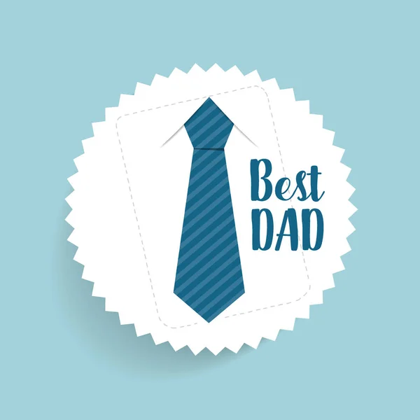 Joyeux père conception de carte de jour avec Big Tie. Illustration vectorielle — Image vectorielle