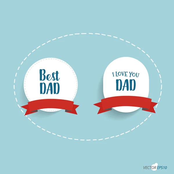 Designu karty den otců Happy. Vektorové ilustrace — Stockový vektor