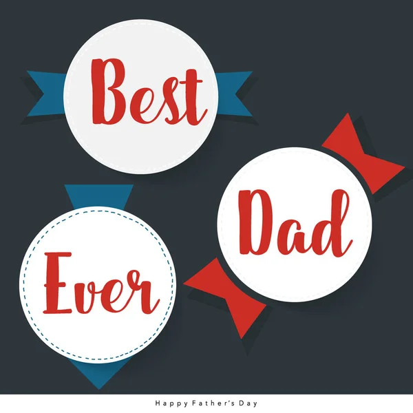 Glad fäder dag Kortdesign. Vektorillustration — Stock vektor