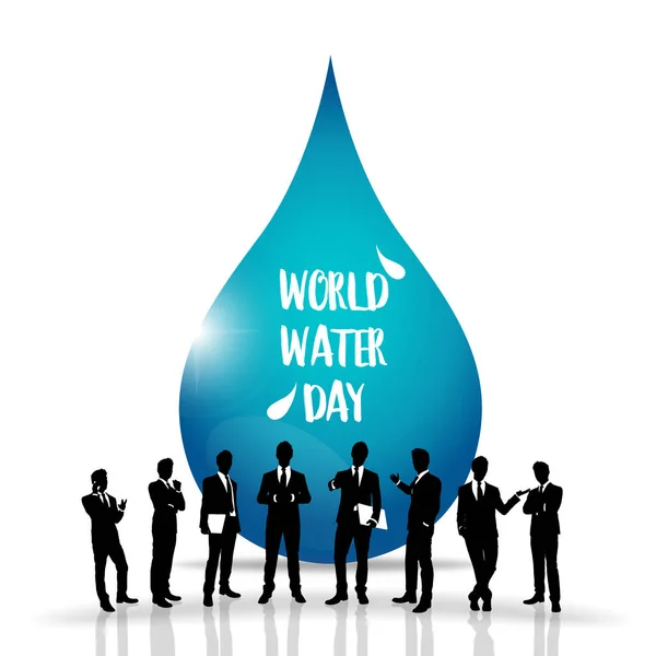 Journée mondiale de l'eau fond design. Illustration vectorielle — Image vectorielle