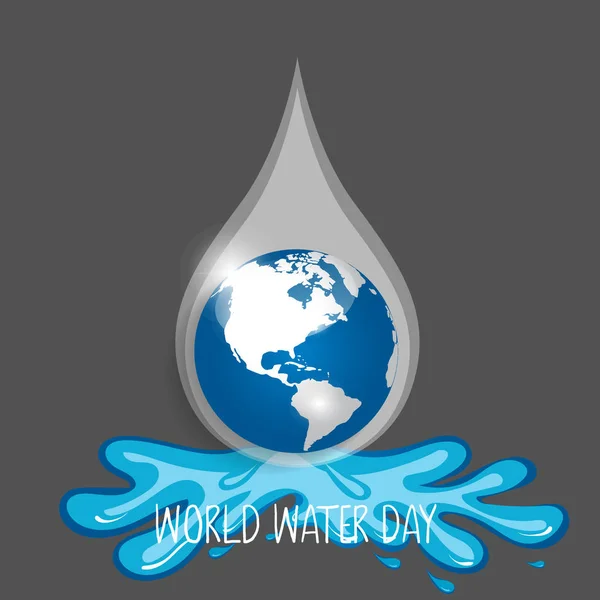Día Mundial del Agua diseño de fondo. Ilustración vectorial — Archivo Imágenes Vectoriales