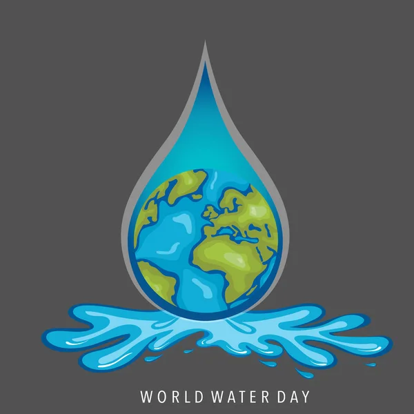Weltwassertag Hintergrunddesign. Vektorillustration — Stockvektor