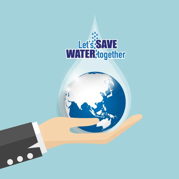 World water day background design. Vector illustration — Stock Vector