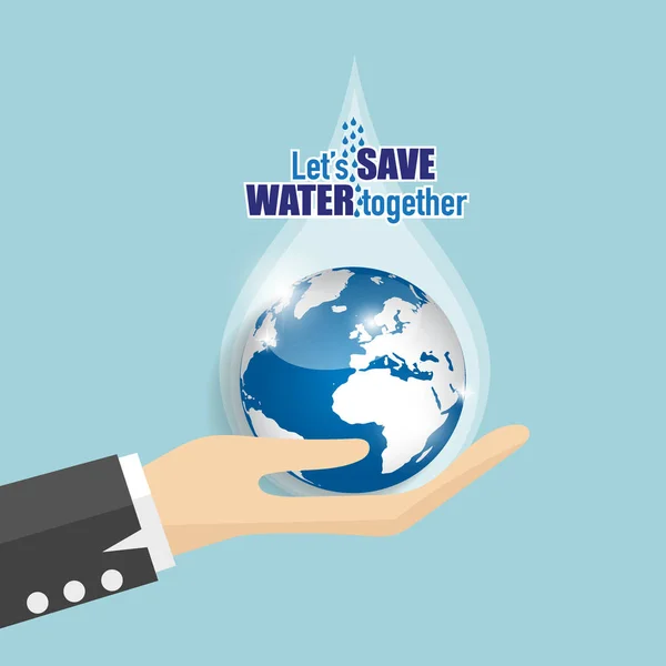 World water day background design. Vector illustration — Stock Vector