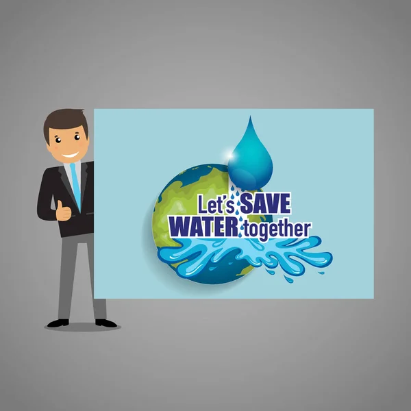 World water day background design. Vector illustration — Stock Vector