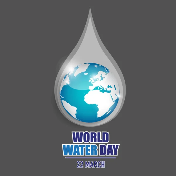 Journée mondiale de l'eau fond design. Illustration vectorielle — Image vectorielle