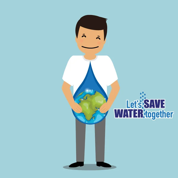 World water day background design. Vector illustration — Stock Vector