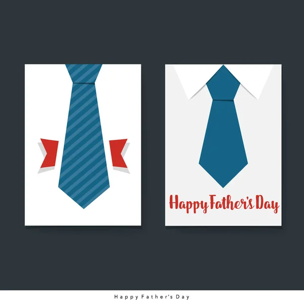 Счастливые отцы день дизайн открытки с большим галстуком. Векторная миграция — стоковый вектор