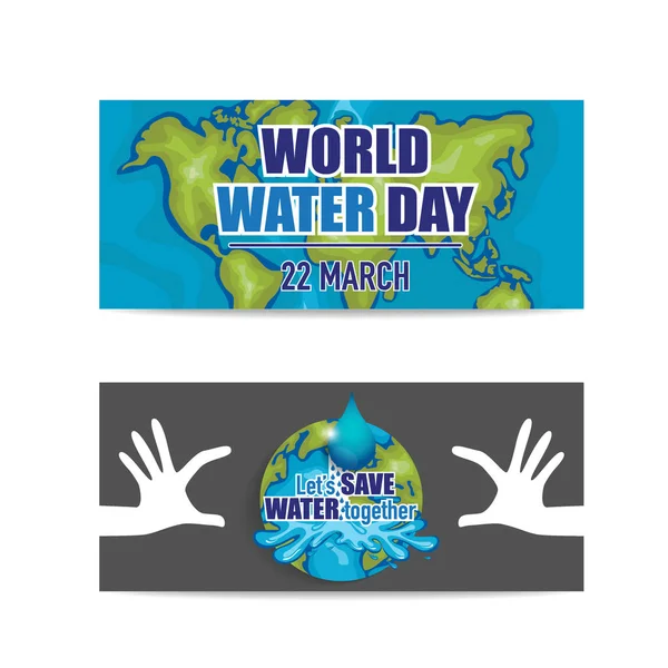 Wereld water dag achtergrondontwerp. Vectorillustratie — Stockvector