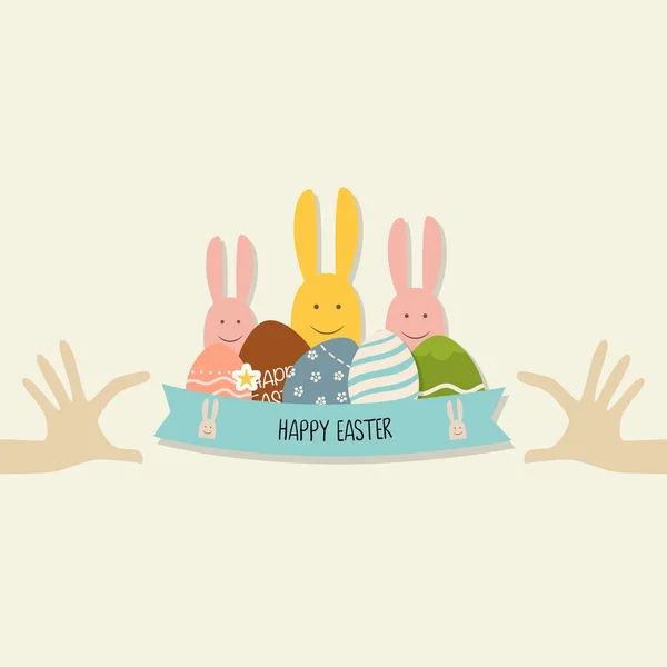 Feliz Pascua de diseño de fondo. Felices tarjetas de Pascua con Pascua b — Archivo Imágenes Vectoriales