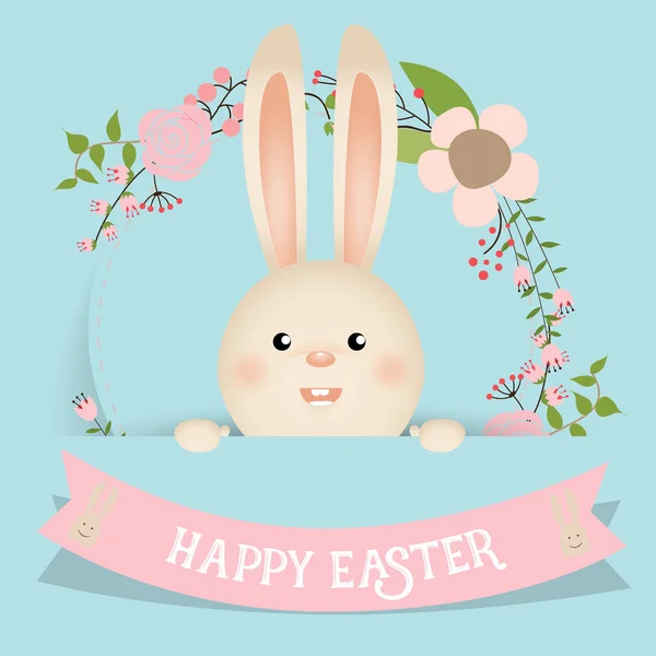 Happy easter desain latar belakang. Happy easter cards with Easter b - Stok Vektor