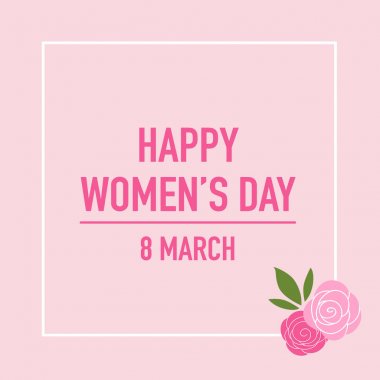 Mutlu Dünya Kadınlar Günü. 8 Mart tatil arka plan. VEC