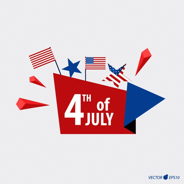 행복 한 독립 기념일 카드의 미국 미국입니다. 미국의 f — 스톡 벡터