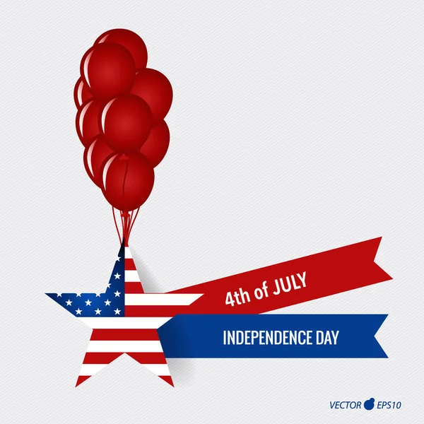 Happy independence day card États-Unis d'Amérique. Américain F — Image vectorielle