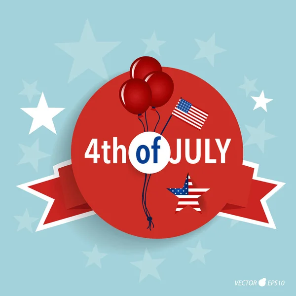Happy independence day card États-Unis d'Amérique. Américain F — Image vectorielle