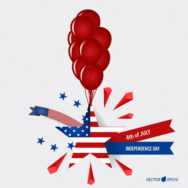 Lycklig självständighetsdagen kort Förenta staterna. amerikanska f — Stock vektor
