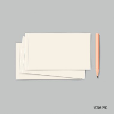 Boş kartvizit. Boş mockup tasarım. Vektör çizim