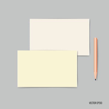 Boş kartvizit. Boş mockup tasarım. Vektör çizim