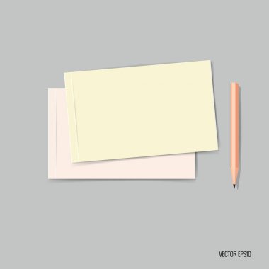 Boş kartvizit. Boş mockup tasarım. Vektör çizim