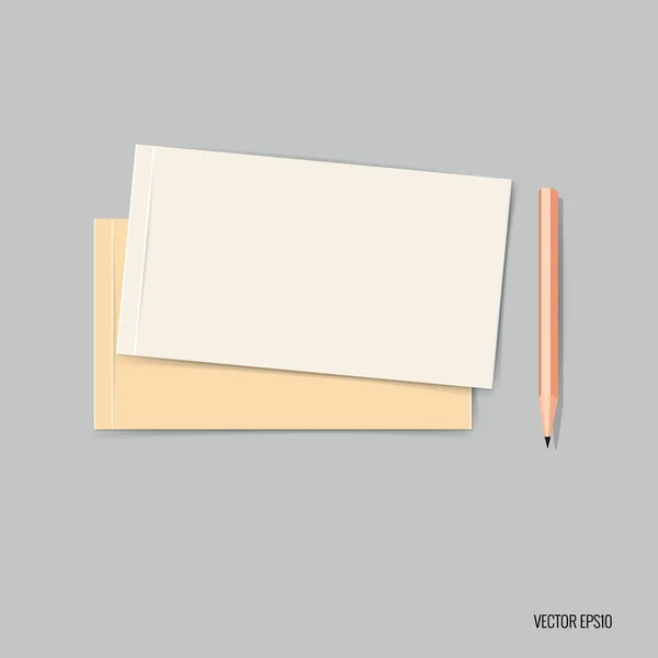 Cartão comercial em branco. Projeto de mockup em branco. Ilustração vetorial — Vetor de Stock