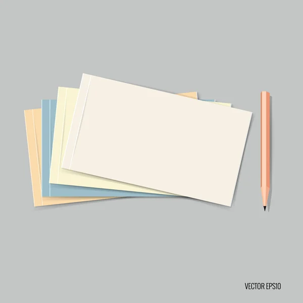 Tarjeta de visita en blanco. Diseño de maqueta en blanco. Ilustración vectorial — Vector de stock