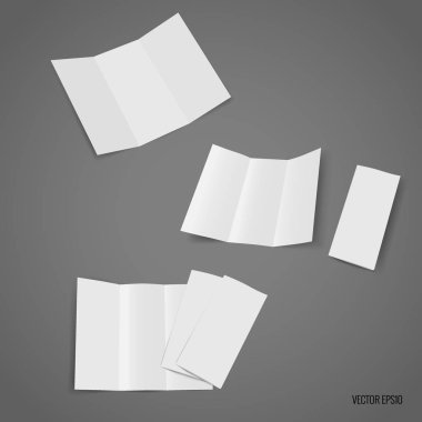 Panelli beyaz şablon kağıt. Vektör çizim