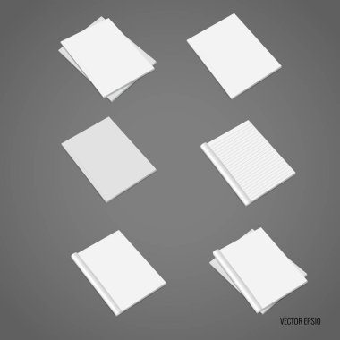 Katalog, dergi boş, sahte kitap. Vektör çizim