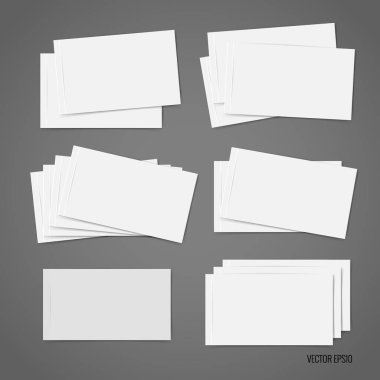 Boş kartvizit. Boş mockup tasarım. Vektör çizim