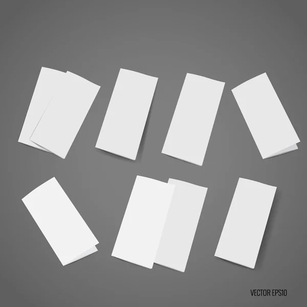 Papel modelo triplo e branco. Ilustração vetorial — Vetor de Stock