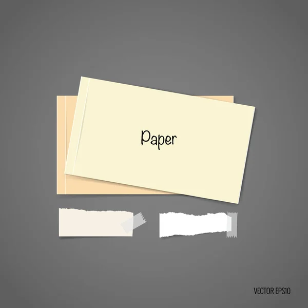 Collection of various note papers, ready for your message. Vecto — Stock Vector