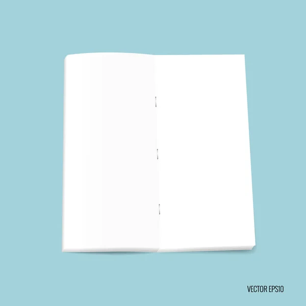 Біфолд білий шаблонний папір. Векторні ілюстрації — стоковий вектор