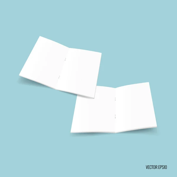 Bifold blanco plantilla de papel. Ilustración vectorial — Archivo Imágenes Vectoriales