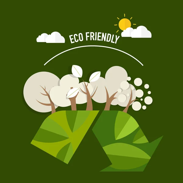 Környezetbarát Ökológia Szeretem Természetet — Stock Vector