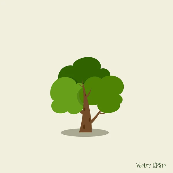 Abstract Stylized Tree Vector Illustration — Stock Vector