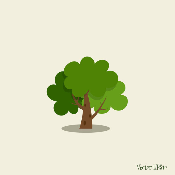 Abstract stylized tree. Vector illustration.