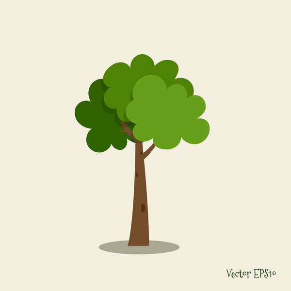 Abstract stylized tree. Vector illustration.
