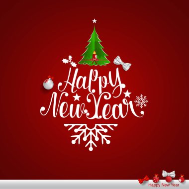 Mutlu Noeller ve mutlu yıllar tebrik kartı, vektör illüstrasyonu.