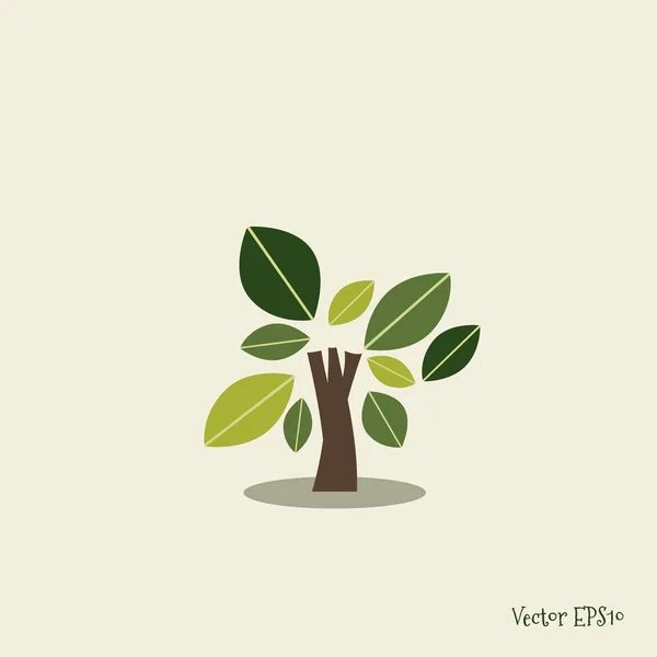 Abstract Stylized Tree Vector Illustration — Stock Vector