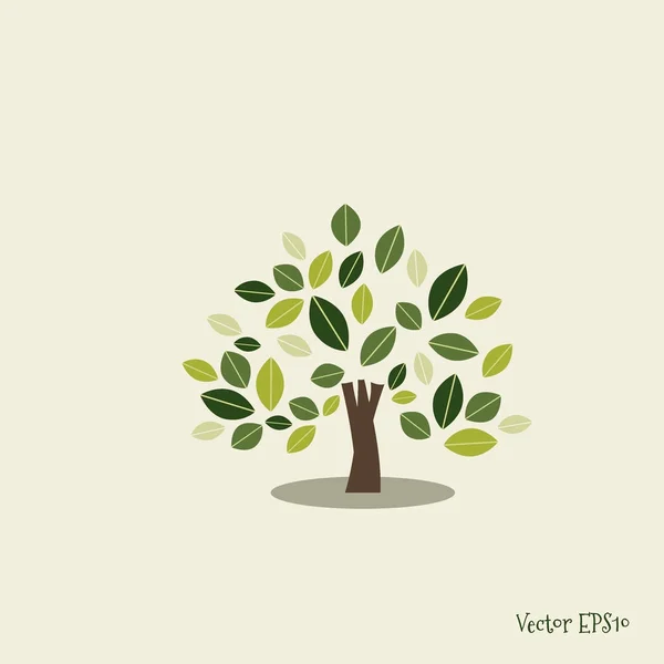Abstract Stylized Tree Vector Illustration — Stock Vector