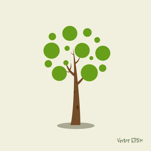 Abstrakter Stilisierter Baum Vektorillustration — Stockvektor