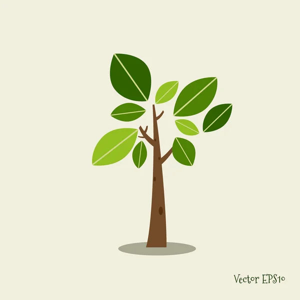 Árbol Estilizado Abstracto Ilustración Vectorial — Archivo Imágenes Vectoriales