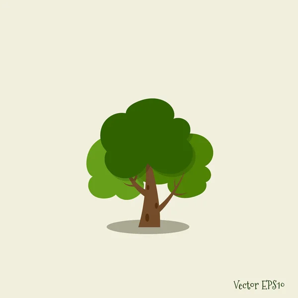 Abstract Stylized Tree Vector Illustration — Stock Vector