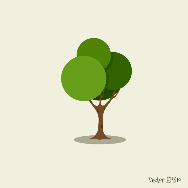 Abstract Stylized Tree Vector Illustration — Stock Vector