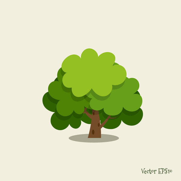 Abstract stylized tree. Vector illustration.